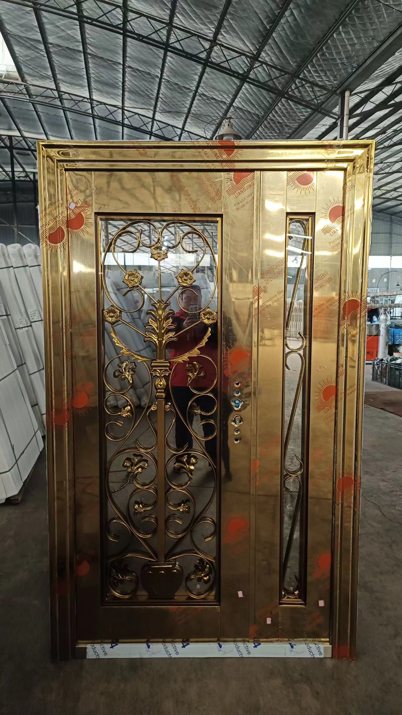 Surface of Security Door Stainless Steel