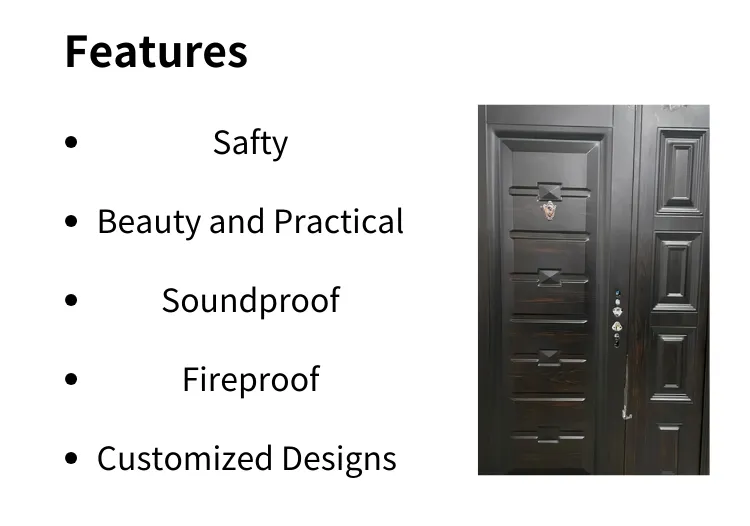 Features of internal black metal doors