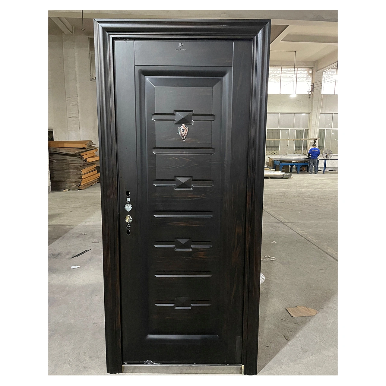 Surface of Internal Black Metal Doors