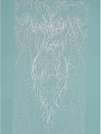 white feather lace