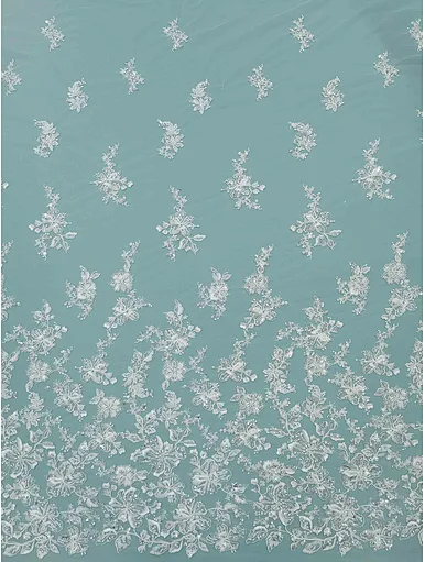 white embroidered lace