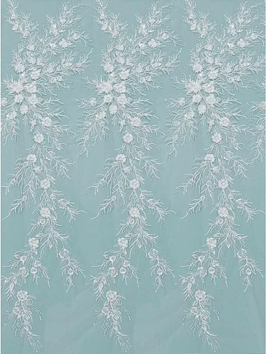 white embroidered lace
