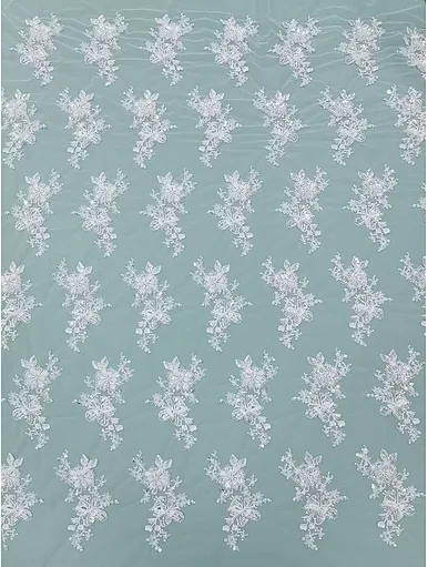 white embroidered lace