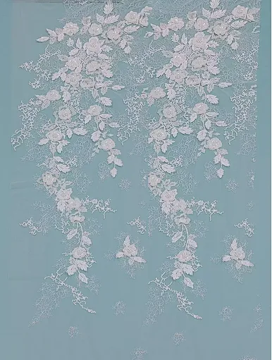 3D embroidery lace fabric