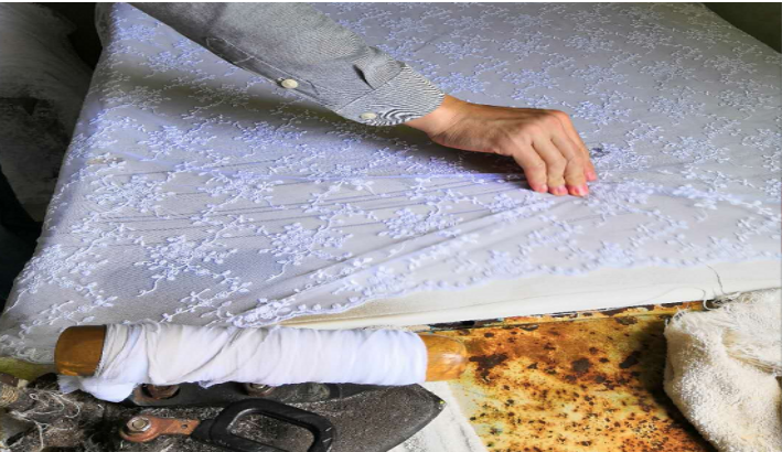 Embroidery lace fabric