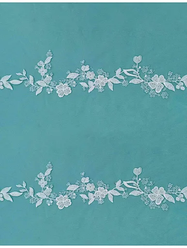 embroidered fabric trim