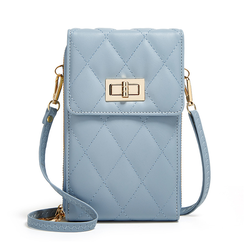New Single  Mobile Phone Bag Quilted Women Purse Trend Mini Ladies Sling Bag