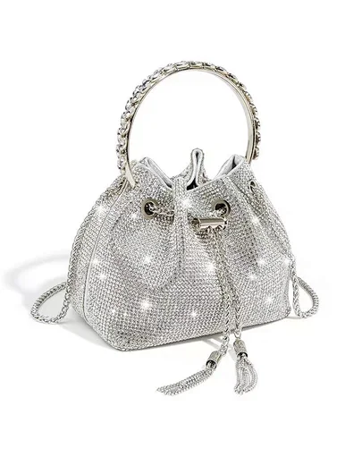 silver evening bag