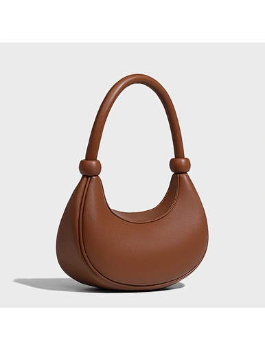 hot sales daily mini Women black Bags Handbags Bag Fashion stylish PU leather half moon female Handbag