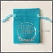 pouch with silver logo