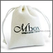 Cream White Velvet Pouch for Ring Earring Jewelry with Logo