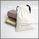 Fashion White Canvas Bracelet Jewelry Pouch with Black Logo
