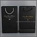 Custom Silver Logo Printed Classical Paper Bag for Wine