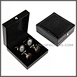 YiWu Direct Factory Producing Black Pu Leather Cufflink Boxes Good Quality Cuff-button Box with Lock