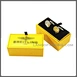 Custom Black Stamping Logo 2 PC Structure Yellow Paper Cufflink Gift Box With Competitive Price