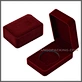Wholesale High Quality Premium Gift Custom Branded Logo Luxury Dark Red Round Corner Velvet Coin Box Case