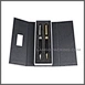 Hot Selling Creative Double Door Stripe Paper Pen Storage Box with Foam Insert