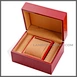 red wooden watch box