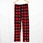 red and black pajama pants