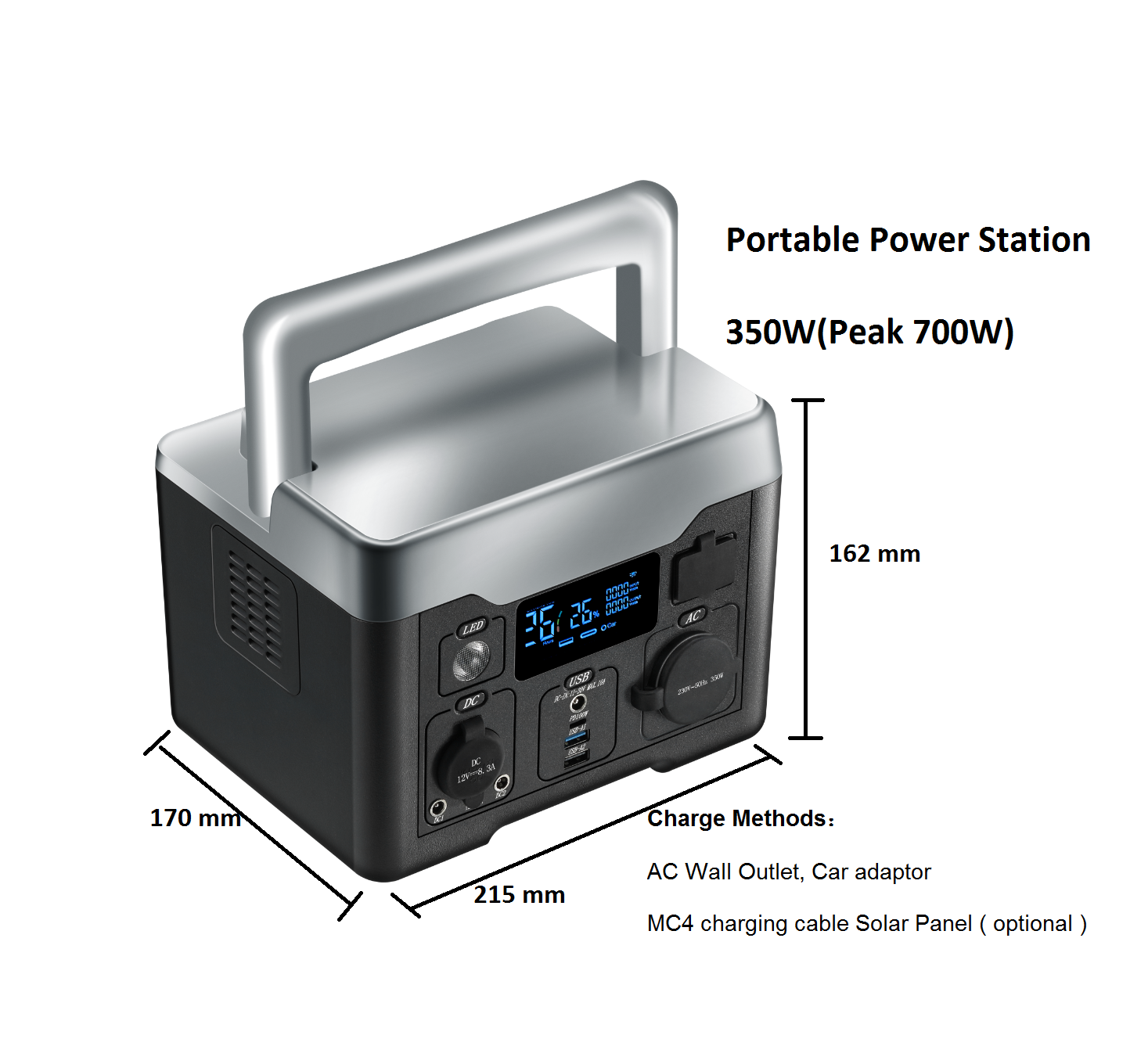Portable Power Station-350W EU,energy storage battery