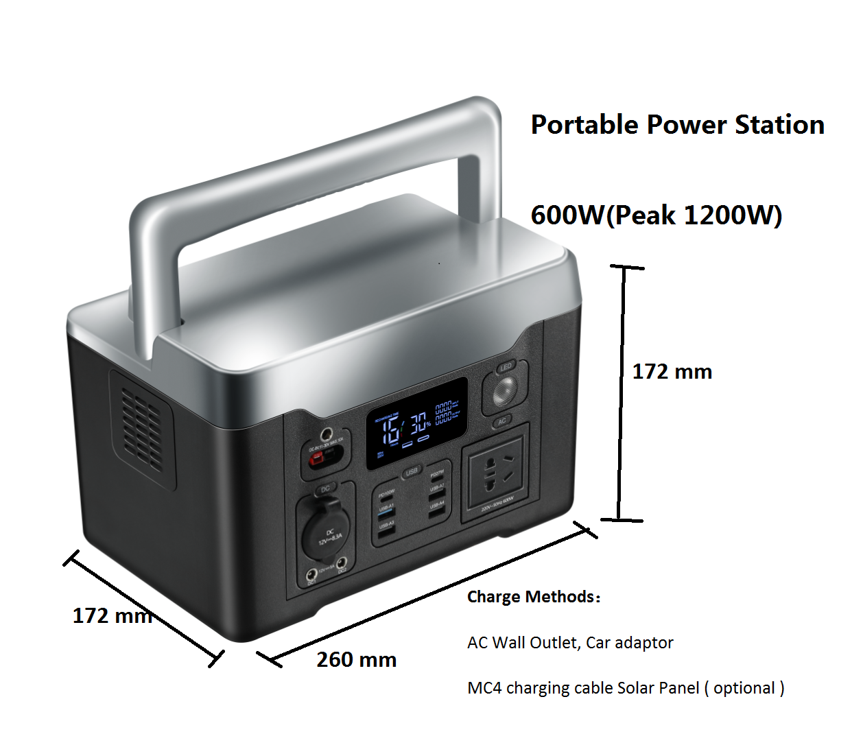Portable Power Station-600W AU,energy storage battery