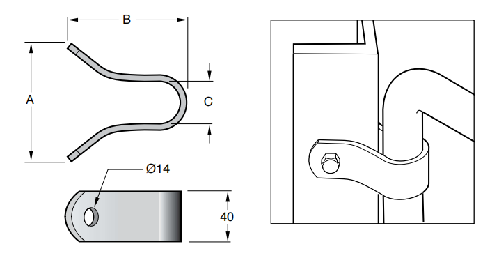 Angle Post Strap Drawings