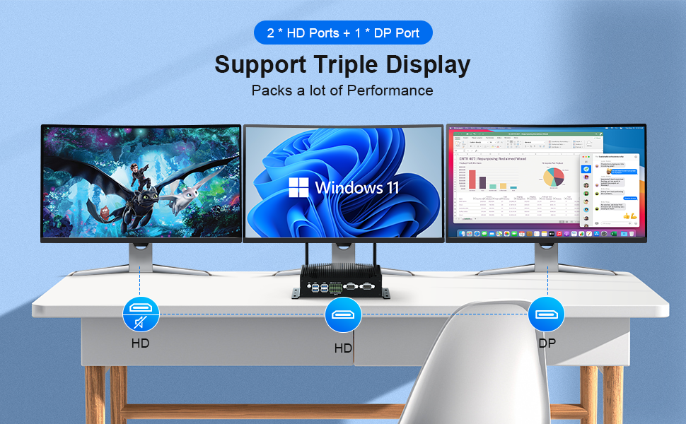 Industrial PC with 2 RS232 COM