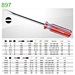 Flat Screwdriver Crystal transparent handle