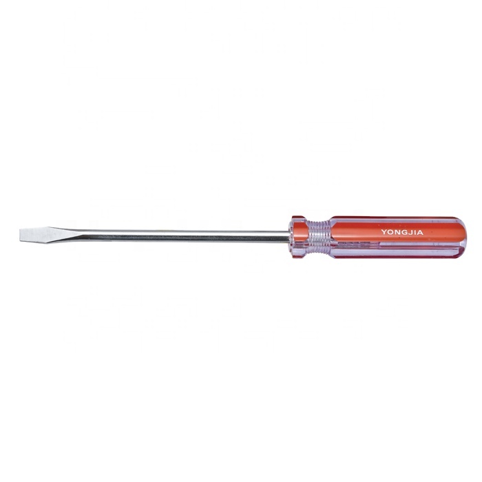 Slotted Head Alloy steel Plastic Handle Cross Flat Screwdriver transparent Crystal handle model#897