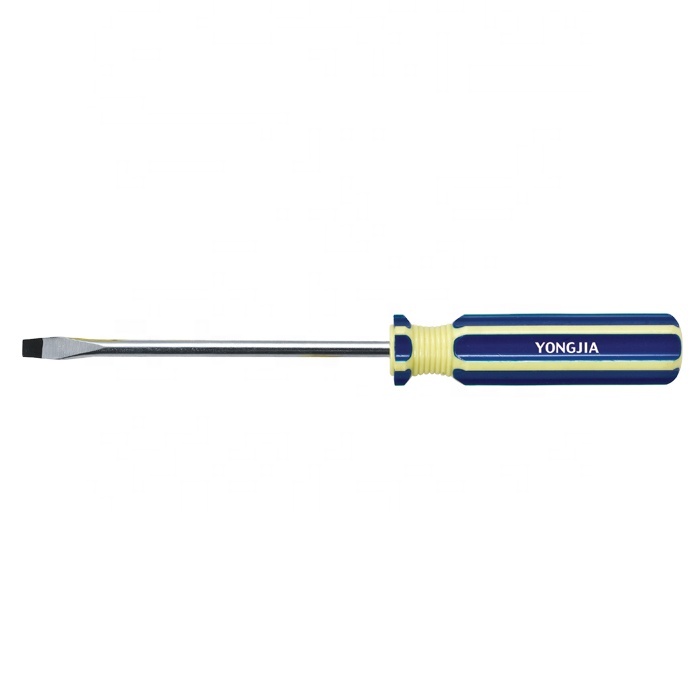 #896-Slotted Slotted head Alloy steel Plastic Handle Cross Flat stubby Screwdriver plastic Crystal handle model
