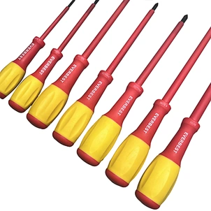 Insulated Insulation Screwdriver Set
 comfortable handle Screwdriver Set Factory insulation Repair Tools 
7 Pcs Electrician 1000V Slot Philip Insulated Insulation comfortable handle Screwdriver Set Factory insulation Repair Tools