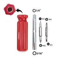 6-in-1 screwdriver set
6-in-1 Screwdriver Multi-tool is a versatile multi-bit
Factory Hand tools Interchangeable 6 In 1 Screwdriver Set Great Quality extra comfort and torque  Multi-function Screw driver