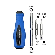 Household Screwdriver
6-in-1 Screwdriver Multi-tool is a versatile multi-bit
Manufacture Interchangeable 6 In 1 Screw driver Set PP TPE comfort and torque Hand tools Multi-function Household Screw driver