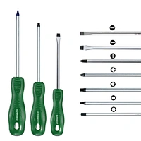 Magnetic Square Screwdriver
PP handle  Magnetic Square Screwdriver
Factory quality power screw PH HEX TORX drivers repair tool Screw driver PP handle torque Magnetic screwdriver tool set