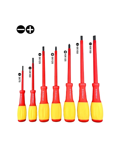 Insulated Insulation Screwdriver Set
 comfortable handle Screwdriver Set Factory insulation Repair Tools 
7 Pcs Electrician 1000V Slot Philip Insulated Insulation comfortable handle Screwdriver Set Factory insulation Repair Tools
