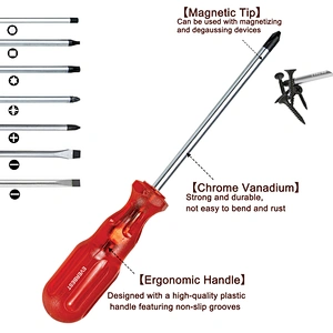 Plastic Crystal handle Grip Security Screwdriver 
Magnetic Tip torx phillips flat 6 Piece Screw Drivers
Magnetic Tip torx phillips flat 6 Piece Screw Drivers Tool Set Plastic Crystal handle Grip Security Screwdriver set
