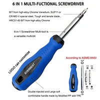 Household Screwdriver
6-in-1 Screwdriver Multi-tool is a versatile multi-bit
Manufacture Interchangeable 6 In 1 Screw driver Set PP TPE comfort and torque Hand tools Multi-function Household Screw driver