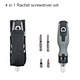 ratchet screwdriver
double tip screwdriver
4 in 1 manualMulti-function Ratchet Screw driver Magnetic tip easy carry Tool Kit 4-in-1 ratchet screwdriver
