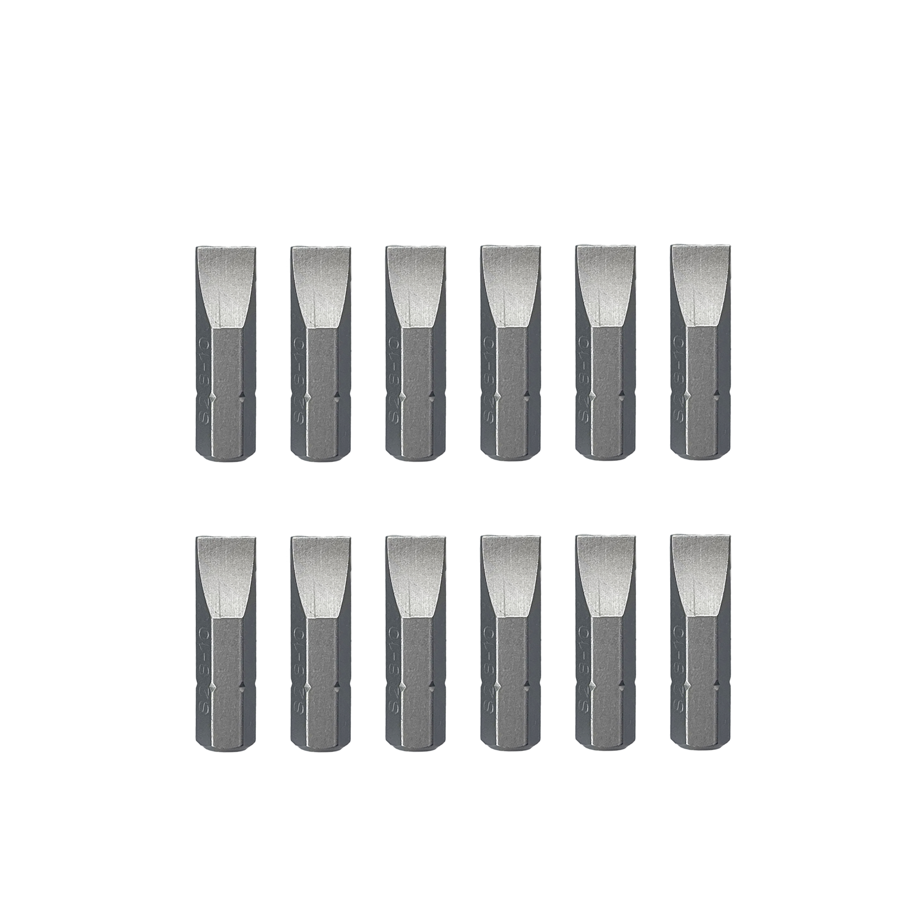 Flat 8mm 10mm High Quality 25mm Flat 8-10 Hex Shank Insert Slotted S2 Material Impact Insert Driver Bits 8-10X25mm