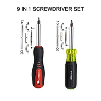 Multi Purpose screwdriver set
2in1 6in1 9in1 screwdriver set  
Multi-function Two-way Screwdriver Set Great Quality Factory Multi Purpose bits Screw driver Magnetic Hand tools set