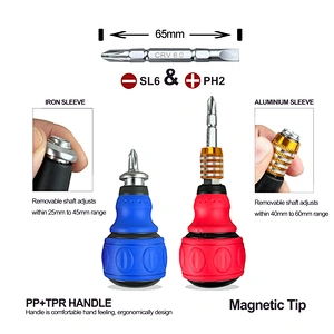 2 in 1 Ball Grip adjustable Screwdriver set
Multi Purpose screwdriver set
Double Head Screwdriver Adjustable Screwdriver 2 in 1 Screwdriver Set Great Quality Factory Magnetic Ball Grip Screwdriver