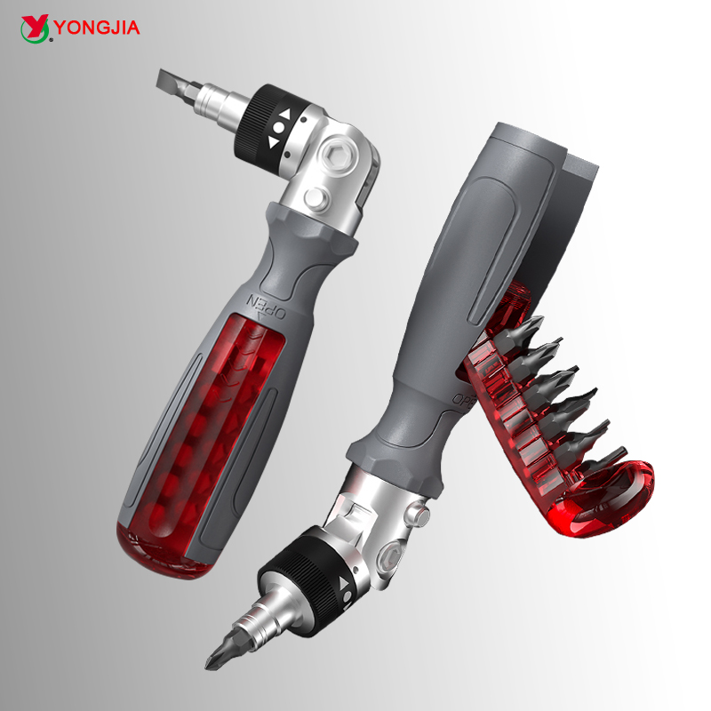 Factory New Type Ratchet Manual Multi-function Ratchet Screw Driver Magnetic Tip Easy Carry Tool Kit10-in-1 Ratchet Screwdriver
