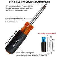Household Screwdriver
9-in-1 Screwdriver Multi-tool is a versatile multi-bit
Faactory Interchangeable 9 In 1 Screw driver Set PVC TPE comfort and torque Hand tools Multi-function Household Screw driver