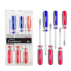 Plastic Crystal handle Grip Security Screwdriver 
 Magnetic Tip Screwdriver Set
Professional Plastic Grip Security Screwdriver Torx Phillips Flat 6 Piece Screw Drivers Tool Set Magnetic Tip Screwdriver Set