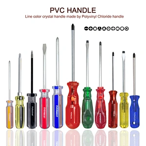 Plastic Crystal handle Grip Security Screwdriver 
 Magnetic Tip Screwdriver Set
Professional Plastic Grip Security Screwdriver Torx Phillips Flat 6 Piece Screw Drivers Tool Set Magnetic Tip Screwdriver Set