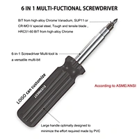 6 in 1 Screwdriver Set Multibit Design
6 in 1 Screwdriver Portable multipurpose screwdriver set High-Strength Bit
Manufacturer high quality 6 in 1 Screwdriver Set Multi bit Design Great Portable multi purpose screwdriver set