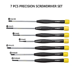 Precision Slotted and Phillips Screwdriver Set 
multifunctional screwdriver kit
7 Piece Precision Slotted and Phillips Screwdriver Set Smooth-turning cap mini 7pcs precision Screw driver tool kit