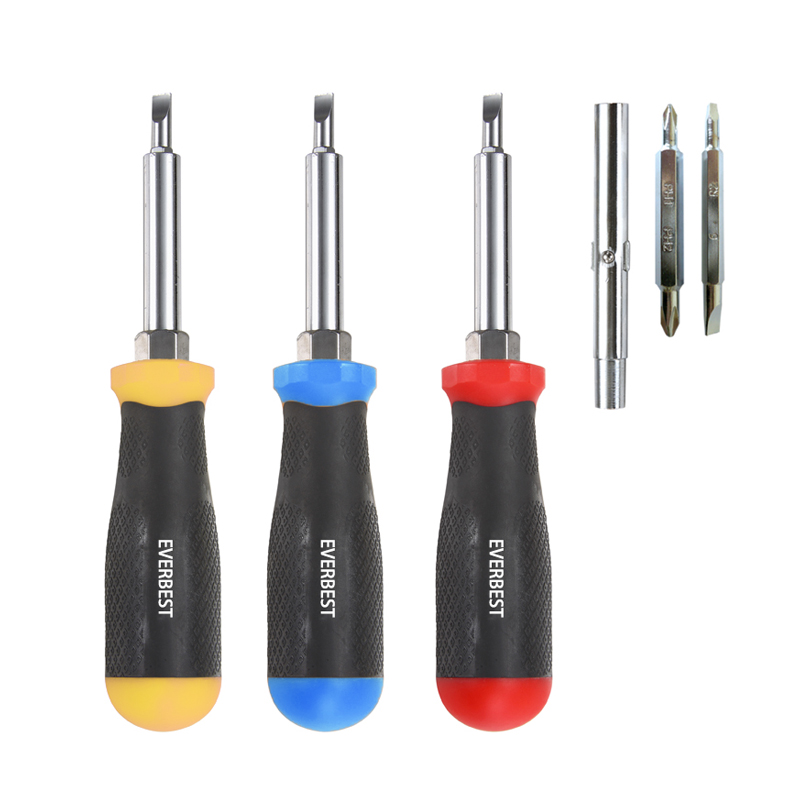 Factory Multi Purpose 6 in 1 Screwdriver Set Great Quality 6-in-1 Multi-function Two-way Bits Screw Driver Magnetic Hand Tools