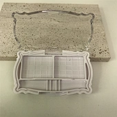 clear square compact powder container