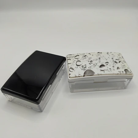square clear glitter jar